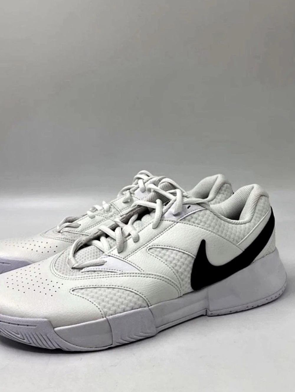 Nike Court Lite 4 White Black Tennis Shoes FD6574-100 Men’s Size 12